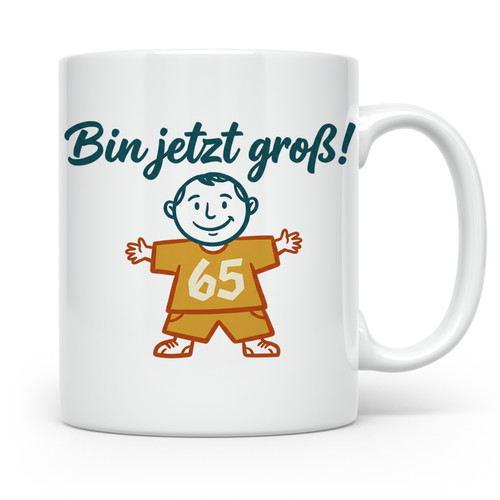Geburtstag tasse für mann - 65.,