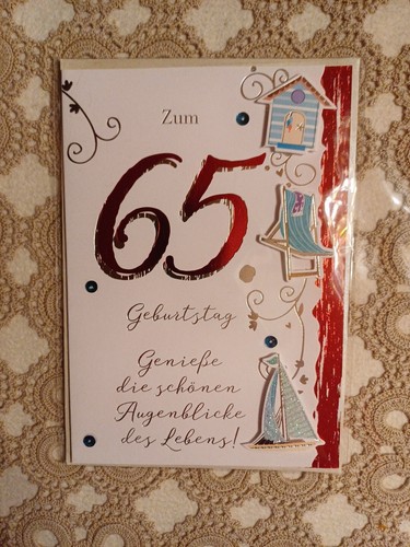 Geburtstagskarte 65 - geburtstagskarte, "65