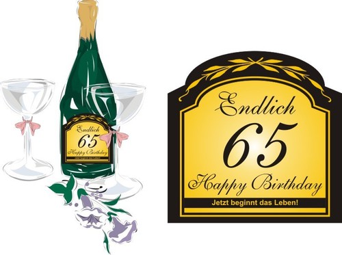 Aufkleber sektflasche - aufkleber,