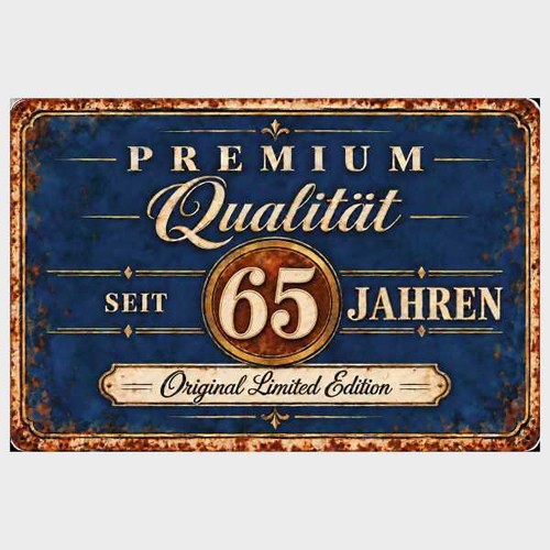Blechschild geburtstag - blechschild, 65.