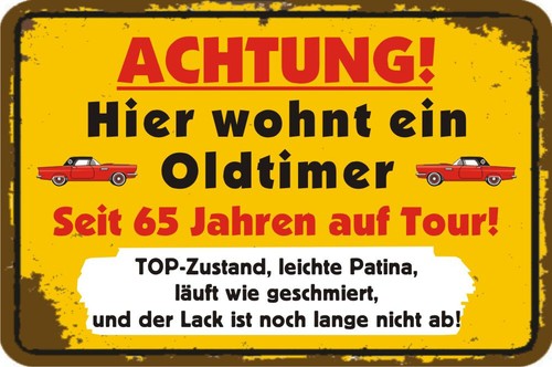 Jahre geburtstagsschild - 65,