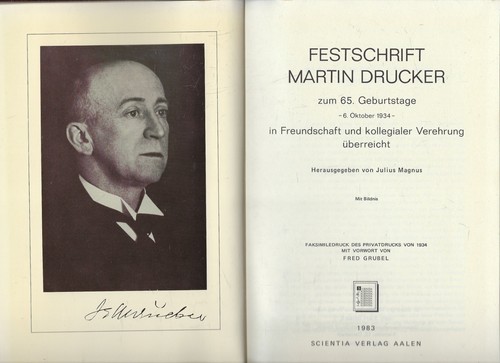 Festschrift martin drucker zum - festschrift,