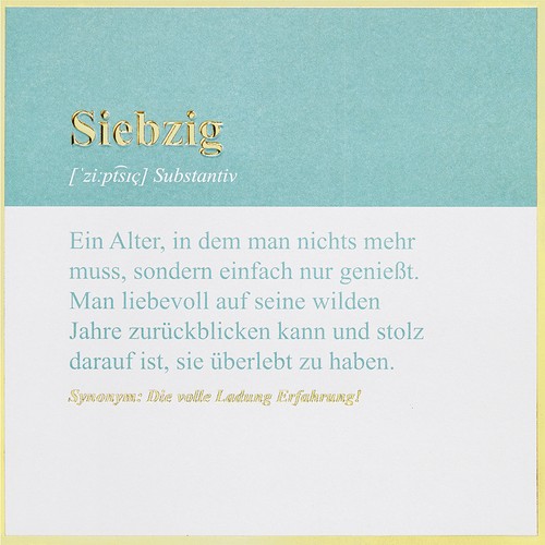 Geburtstag simply gold - 70.,