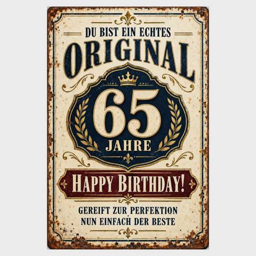 Blechschild geburtstag du - 65.,