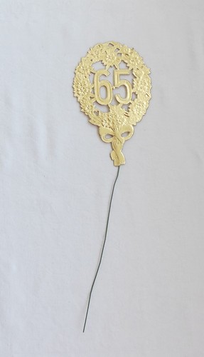 Festliche zahl mit draht - zahl, gold