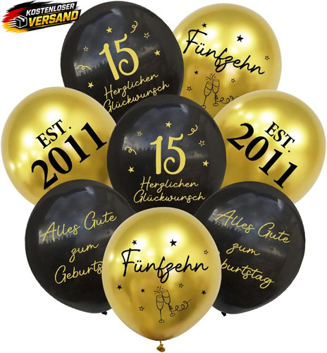 Geburtstagsdeko luftballons - luftballons, 15