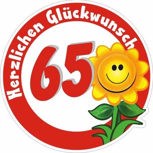Geburtstag verkehrsschild - 65.,